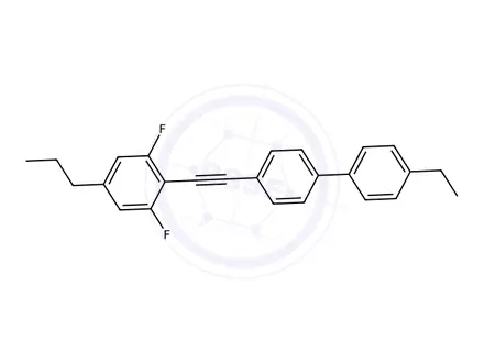 Chemical structure of 4-((2,6-Difluoro-4-propylphenyl)ethynyl)-4'-ethyl-1,1'-biphenyl