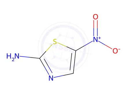 Chemical structure of 2-Amino-5-nitrothiazole