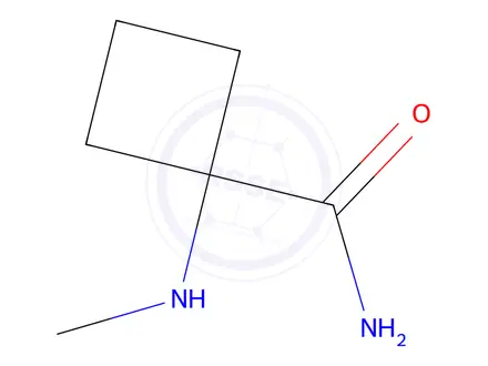 Chemical structure of 1-(Methylamino)cyclobutane-1-carboxamide