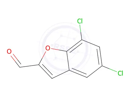 Chemical structure of 5,7-Dichlorobenzofuran-2-carbaldehyde