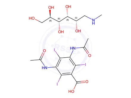 Chemical structure of Meglumine Diatrizoate
