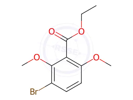 Chemical structure of ethyl 3-bromo-2,6-dimethoxybenzoate