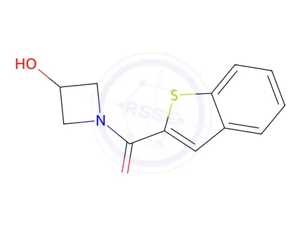 Chemical structure of 1-(1-benzothiophene-2-carbonyl)azetidin-3-ol
