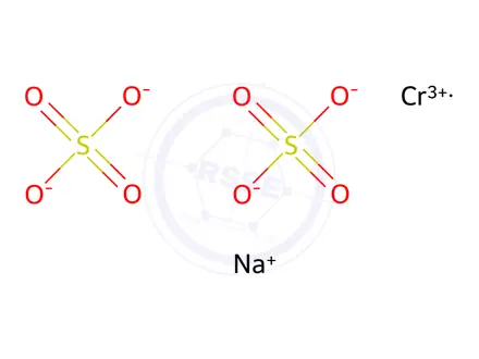 Chemical structure of sulphuric acid, chromium sodium salt