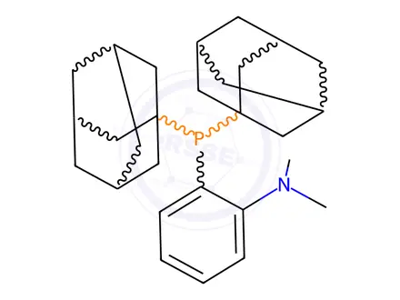 Chemical structure of Bis(1-adamantyl)-2-dimethylaminophenylphosphine