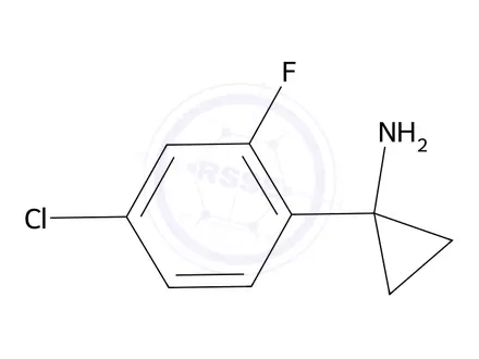 Chemical structure of 1-(4-Chloro-2-fluorophenyl)cyclopropanamine