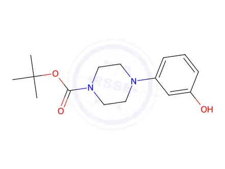 Chemical structure of tert-Butyl 4-(3-hydroxyphenyl)piperazine-1-carboxylate