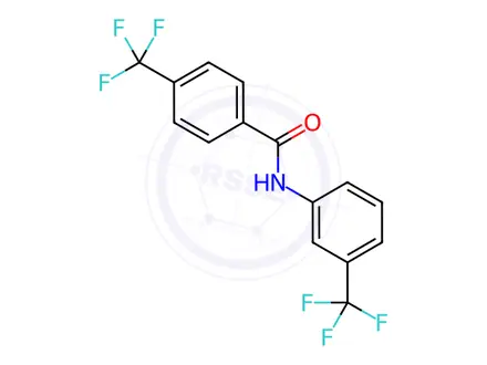 Chemical structure of N-[3-(Trifluoromethyl)phenyl]-4-(trifluoromethyl)benzamide
