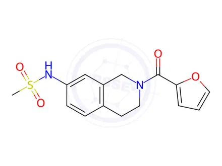 Chemical structure of N-(2-(Furan-2-carbonyl)-1,2,3,4-tetrahydroisoquinolin-7-yl)methanesulfonamide