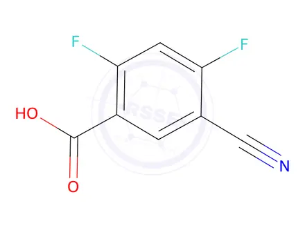 Chemical structure of 5-Cyano-2,4-difluorobenzoic acid