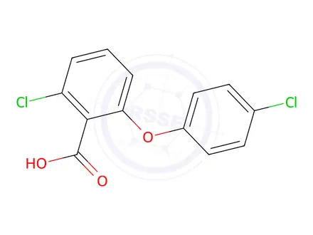 Chemical structure of 2-Chloro-6-(4-chlorophenoxy)benzoic acid