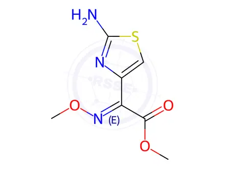 Chemical structure of Methyl (E)-2-(2-aminothiazol-4-yl)-2-(methoxyimino)acetate