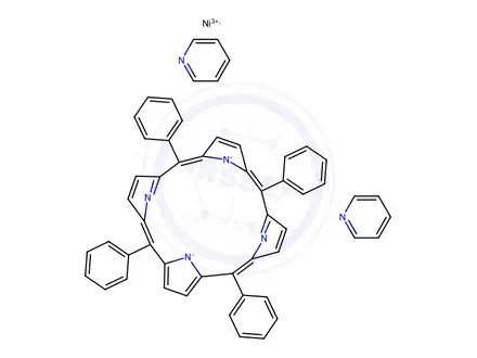 Chemical structure of Bis(pyridine)(tetraphenylporphyrinato)nickel(1)
