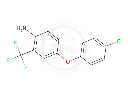Chemical structure of 4-(4-Chlorophenoxy)-2-(trifluoromethyl)benzenamine