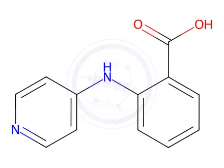 Chemical structure of 2-(4-pyridylamino)benzoic acid
