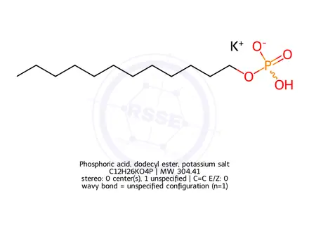 Chemical structure of Phosphoric acid, dodecyl ester, potassium salt