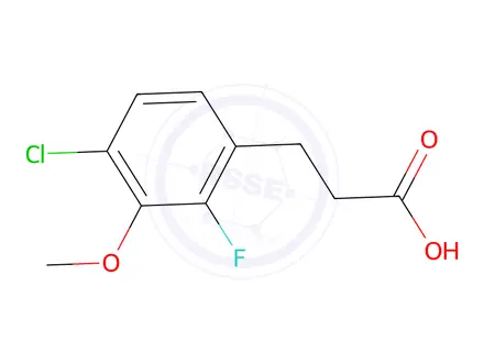 Chemical structure of 3-(4-Chloro-2-fluoro-3-Methoxyphenyl)propionic acid, 97%