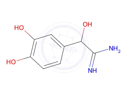Chemical structure of Mandelamidine, 3,4-dihydroxy-(6CI)
