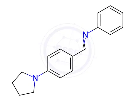 Chemical structure of N-(4-(Pyrrolidin-1-yl)benzylidene)aniline