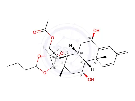 Chemical structure of 6β-Hydroxy 21-Acetyloxy Budesonide