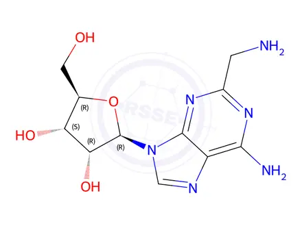 Chemical structure of 2-Aminomethyl adenosine