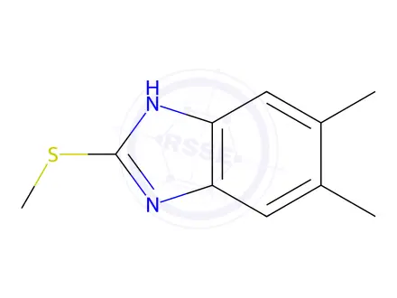 Chemical structure of 5,6-dimethyl-2-methylsulfanyl-1h-benzoimidazole