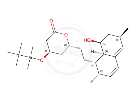 Chemical structure of Lovastatin Diol Lactone 4-tert-Butyldimethylsilyl Ether