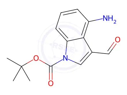 Chemical structure of tert-Butyl 4-amino-3-formyl-1H-indole-1-carboxylate
