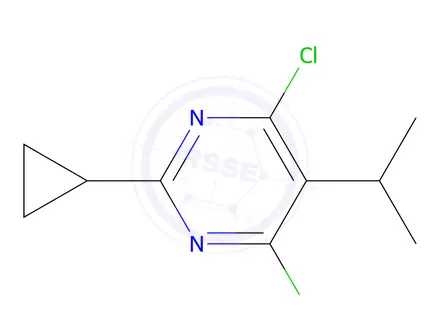 Chemical structure of 4,6-Dichloro-2-cyclopropyl-5-isopropylpyrimidine