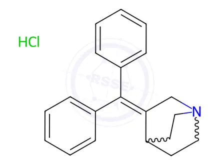 Chemical structure of 3-(Diphenylmethylene)quinuclidine Hydrochloride