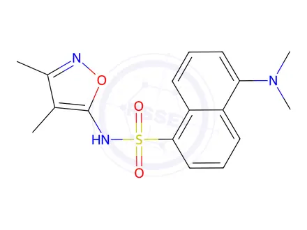 Chemical structure of 5-(DIMETHYLAMINO)-N-(3,4-DIMETHYL-5-ISOXAZOLYL)-1-NAPHTHALENESULFONAMIDE HYDROCHLORIDE