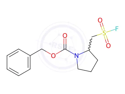Chemical structure of benzyl 2-[(fluorosulfonyl)methyl]pyrrolidine-1-carboxylate