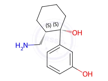 Chemical structure of (-)-O-Desmethyl-N,N-bisdesmethyl Tramadol