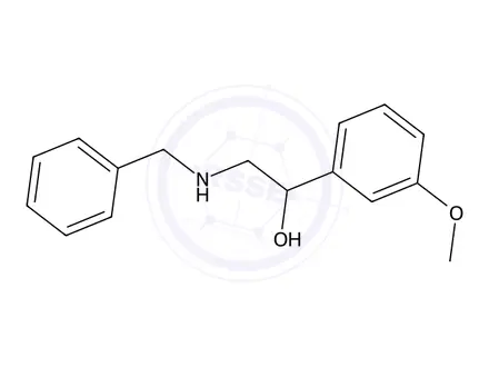 Chemical structure of 2-(benzylamino)-1-(3-methoxyphenyl)ethan-1-ol