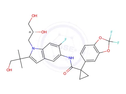 Chemical structure of Tezacaftor