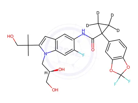 Chemical structure of Tezacaftor D4