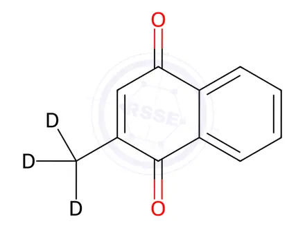 Chemical structure of 2-Methyl D3-1,4-naphthoquinone