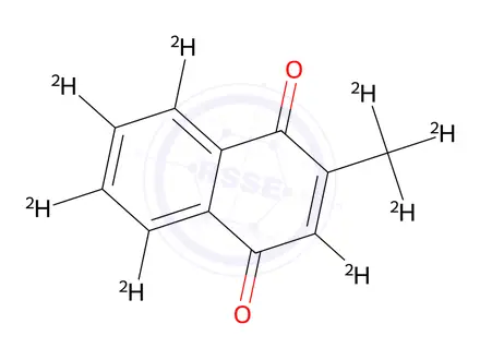 Chemical structure of 2-Methyl-1,4-naphthoquinone-D8