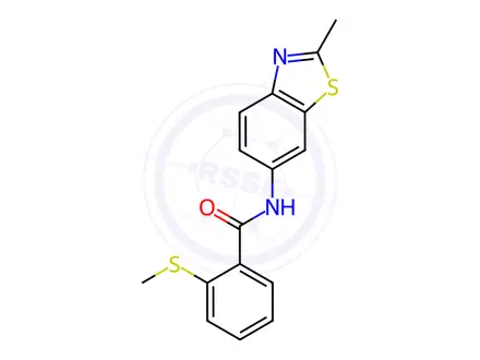 Chemical structure of N-(2-Methylbenzo[d]thiazol-6-yl)-2-(methylthio)benzamide