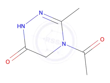 Chemical structure of 4-Acetyl-3-methyl-4,5-dihydro-1,2,4-triazin-6(1H)-one