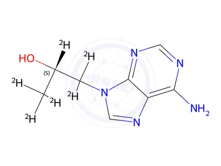 Chemical structure of rac-Desphosphoryl tenofovir-d