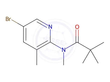 Chemical structure of N-(5-Bromo-3-methylpyridin-2-yl)-N-methylpivalamide
