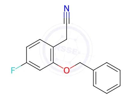 Chemical structure of 2-(2-(benzyloxy)-4-fluorophenyl)acetonitrile