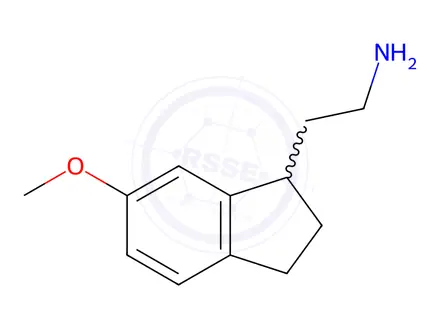 Chemical structure of rac-2,3-Dihydro-6-methoxy-1H-indene-1-ethanamine