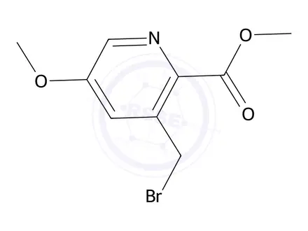 Chemical structure of Methyl 3-(bromomethyl)-5-methoxypicolinate