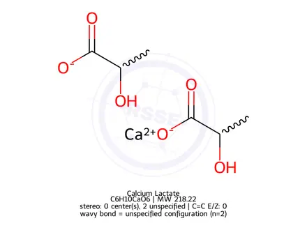 Chemical structure of Calcium Lactate