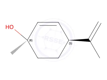 Chemical structure of 1-Methyl-4-(1-methylethenyl)-2-cyclohexen-1-ol cis-