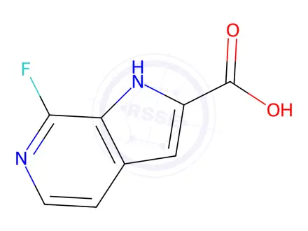 Chemical structure of 7-fluoro-1H-pyrrolo[2,3-c]pyridine-2-carboxylic acid