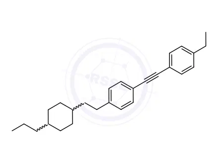 Chemical structure of Benzene, 1-[(4-ethylphenyl)ethynyl]-4-[2-(trans-4-propylcyclohexyl)ethyl]-