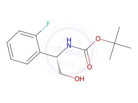 Chemical structure of tert-Butyl (S)-(1-(2-fluorophenyl)-2-hydroxyethyl)carbamate